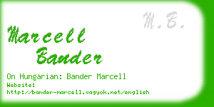 marcell bander business card